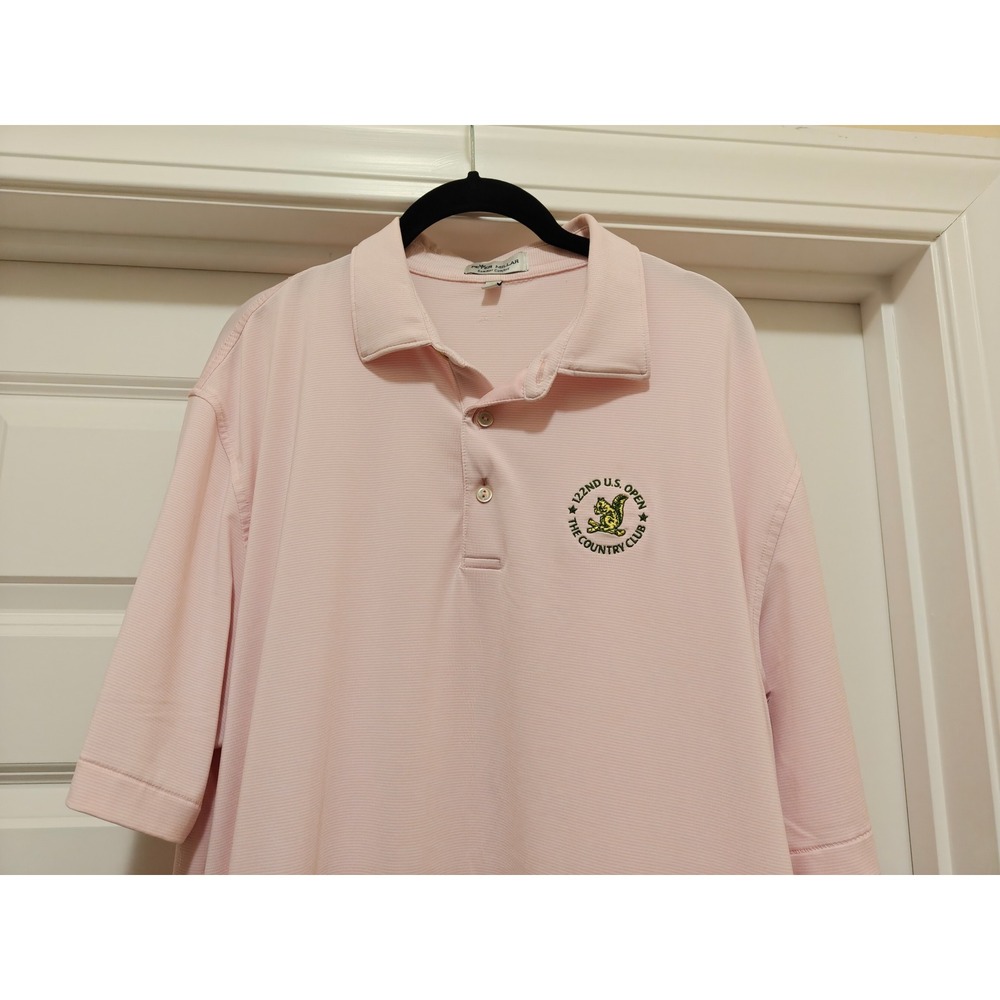 Peter Millar Mens Pink US Open The Country Club Polo Shirt ME0EK11S Large - Picture 8 of 11